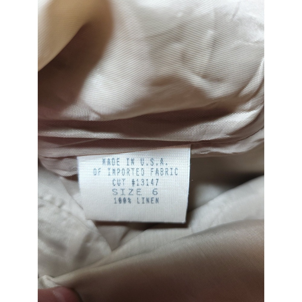 Breeches Natural Linen Maxi Sheath Dress Rear Zip Front Slit USA Size 6 Neutral‎ - Picture 4 of 8